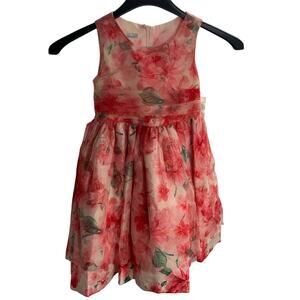 New‎ Bonnie Jean Little Girls Fancy Flower Dress 5T Tulle Pink Occasion